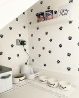 Animal Pet Paw Prints Personalised Wall Stickers Decal Home Decor Decals