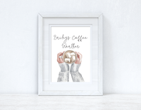 Baileys Coffee Weather Christmas Seasonal Wall Home Decor Print