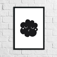 Scandinavian Sleepy Cloud Children's Nursery Room Wall Decor Print