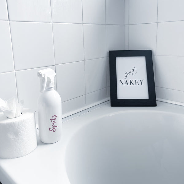 Get Nakey Bathroom Wall Decor Print