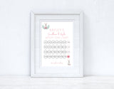 Personalised Name Countdown To Easter Spring A4 Weight Loss Diet Slimming Chart Tracker Print - st. lb Units - Laminated With Stars