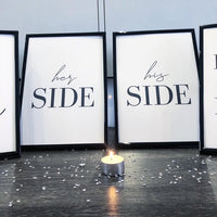 His & Her SIDE Couple Set Of 2 Bedroom Prints