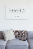 Personalised Family Surname Together Is When We Are Happiest 2022 Simple Home Wall Decor Print