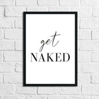 Get Naked Original Bathroom Wall Decor Print