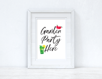 Garden Party Here Summer Seasonal Wall Home Decor Print