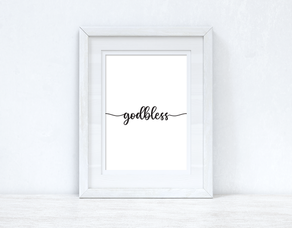 Godbless God Bless Line Bedroom Room Wall Decor Print