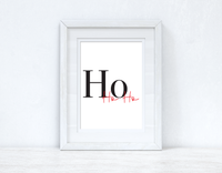 Ho Ho Ho Christmas Seasonal Wall Home Decor Print