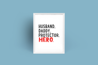 Personalised Husband Daddy Protector Hero Fathers Day Collection