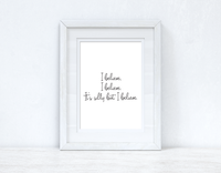 I Believe,I Believe Christmas Seasonal Wall Home Decor Print