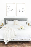 It's So Good To Be Home Bedroom Living Room Hallway Set Of 2 Prints