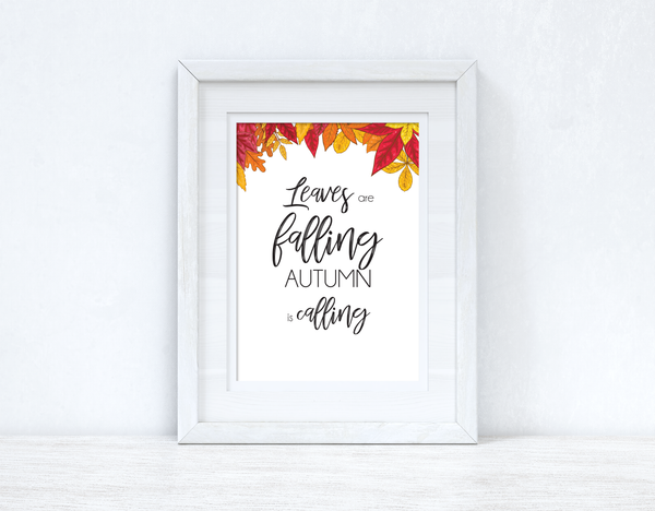 Leaves Are Falling Leaf Border Autumn Seasonal Wall Home Decor Print