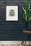 Love Grows Here Plant Obsessed Humorous Home Wall Decor Print