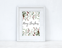 Merry Christmas Full Border 2021 Winter Christmas Seasonal Wall Home Decor Print