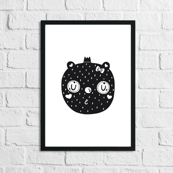 Scandinavian Panda Children's Nursery Room Wall Decor Print