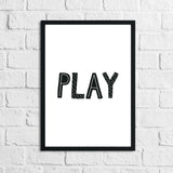 Scandinavian Play Children's Nursery Bedroom Wall Decor Print