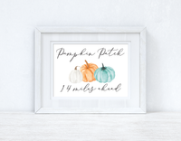 Pumpkin Patch Ahead New Autumn 2021 Seasonal Landscape Wall Home Decor Print