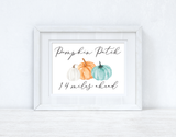 Pumpkin Patch Ahead New Autumn 2021 Seasonal Landscape Wall Home Decor Print