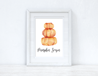 Pumpkin Season Tier Autumn Seasonal Wall Home Decor Print