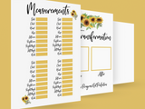 Binded Cute Sunflower Weight Loss & Diet Tracker Journal A4 Diary - Up To 1 Year Measurements Goals Weigh Ins + Lots MORE!