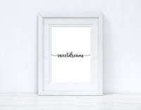 Sweetdreams Line Bedroom Simple Decor Print