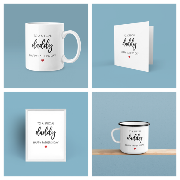 Personalised To A Special daddy Heart Fathers Day Collection