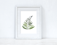 Watercolour Greenery Leaf 1 Bedroom Home Kitchen Living Room Wall Decor Print