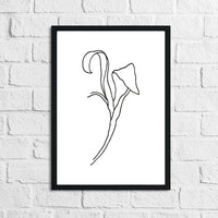 Flower 2 Original Simple Line Work Bedroom Wall Decor Print