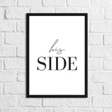 His & Her SIDE Couple Set Of 2 Bedroom Prints