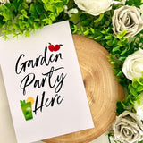 Garden Party Here Summer Seasonal Wall Home Decor Print