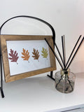 Neutral Tones Earthy 4 Leaves Autumn Seasonal Wall Home Decor Print