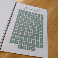 Binded Eucalyptus Leaf Weight Loss & Diet Tracker Journal A4 Diary - Up To 1 Year Measurements Goals Weigh Ins + Lots MORE!