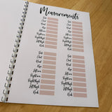 Binded Rose Gold Pink Pretty Weight Loss & Diet Tracker Journal A4 Diary - Up To 1 Year Measurements Goals Weigh Ins + Lots MORE!