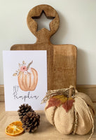 Hey Pumpkin Autumn Seasonal Wall Home Decor Print