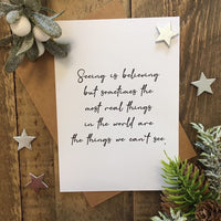 Seeing Is Believing Christmas Seasonal Wall Home Decor Print