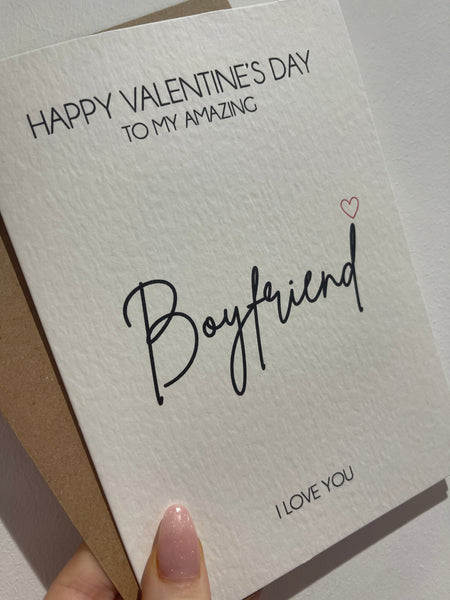 Happy Valentines Girlfriend OR Boyfriend Valentines Day Funny Humorous Hammered Card & Envelope