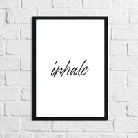 Inhale Exhale Set Of 2 Bedroom Simple Wall Decor Prints