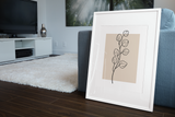 Neutral Botanical Eucalyptus Line Art Set Of 3 Or Single Home Wall Decor Prints - Neutral Wall Art - Prints - Line Art - Beige Decor