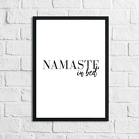 Namaste In Bed Bedroom Home Simple Decor Wall Print