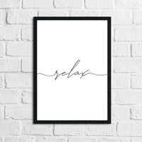 Line Relax Bathroom Wall Simple Decor Print