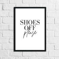 Shoes Off Please Simple Home Wall Decor Print