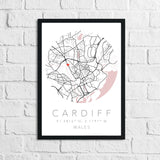 Couple Personalised Valentines Love Engagement Wedding Any Place Circle City Print Coordinates Wall Decor Print